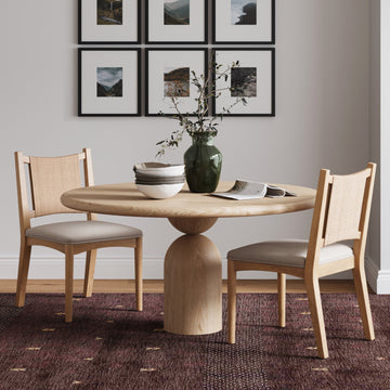 Arched Back Seagrass Dining Chair Light Brown (Set of 2)