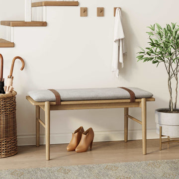 Wood Removable Cushion Upholstered Bench