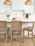 Woven Counter Height Bar Stools Brown (Set of 3)