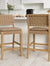 Woven Counter Height Bar Stools Brown (Set of 2)