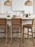 Faux Leather Woven Bar Stools Brown (Set of 3)