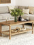 Boho Seagrass & Wood Coffee Table
