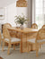 Bohemian Rattan & Boucle Dining Set (6 Chairs)