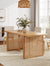 Bohemian Natural Wood & Rattan Dining Table