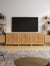 Mid-Century Entertainment Center Warm Pine (3 Cabinets)