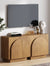 Arched TV Console Credenza Light Brown (Set of 2)